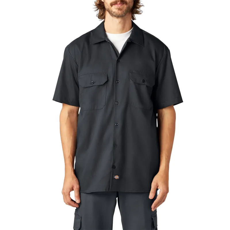 Dickies Men's FLEX Relaxed Fit Short Sleeve Work Shirt made by Dickies