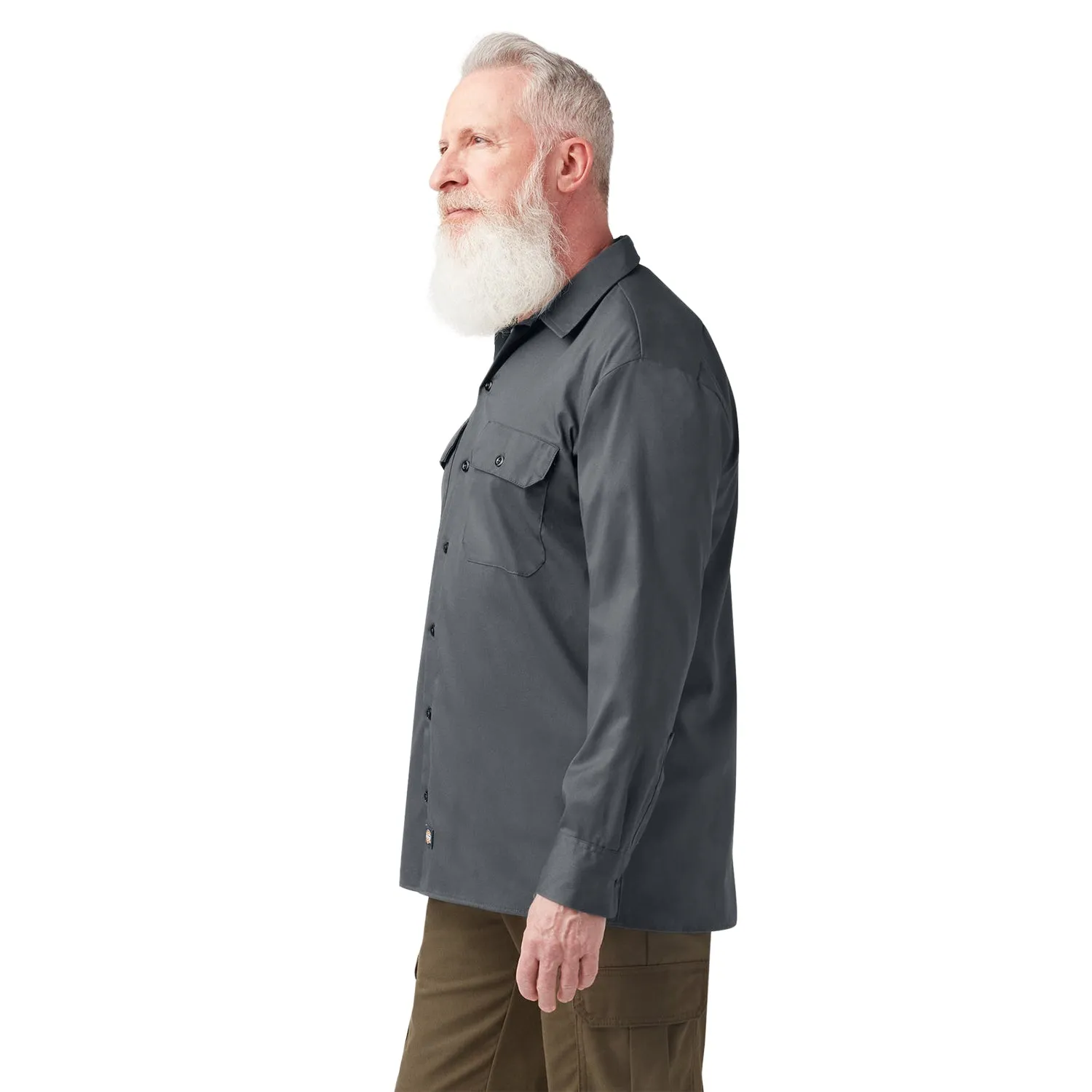 Dickies Men's FLEX Relaxed Fit Long Sleeve Work Shirt sold by Work World product image thumbnail 3