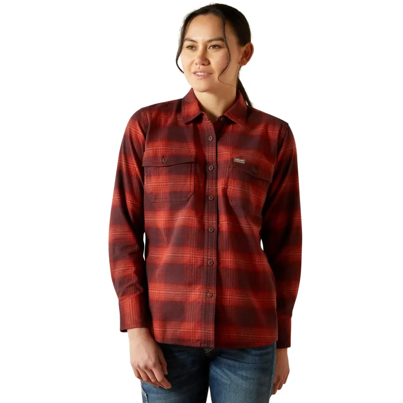 Ariat Women's Rebar Flannel DuraStretch Long Sleeve Work Shirt made by Ariat