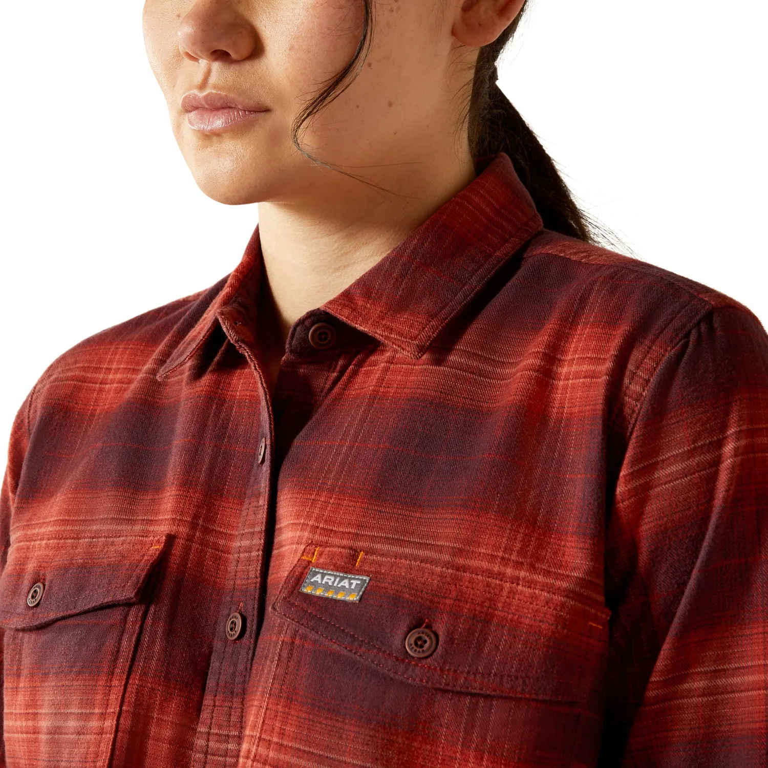 Ariat Women's Rebar Flannel DuraStretch Long Sleeve Work Shirt sold by Work World product image thumbnail 4