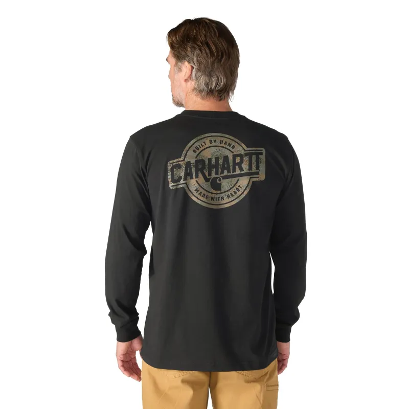 Carhartt Men's Irvine Camo Badge Graphic Relaxed Fit Long Sleeve T-Shirt made by Carhartt
