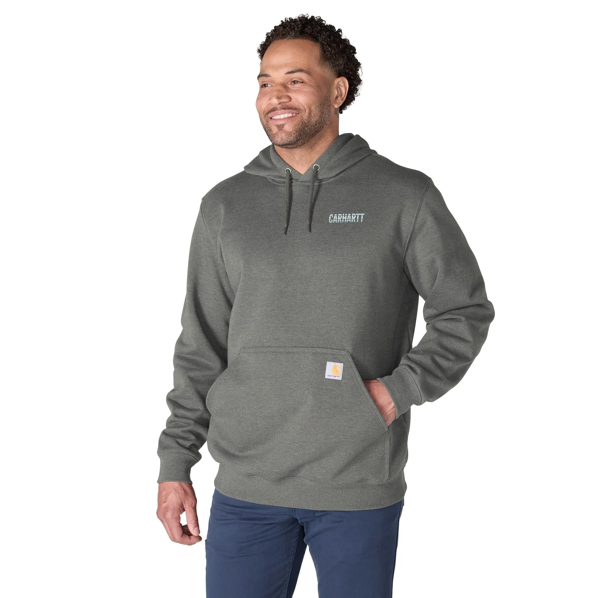 Carhartt Men's Paxton Logo Graphic Loose Fit Hoodie sold by Work World