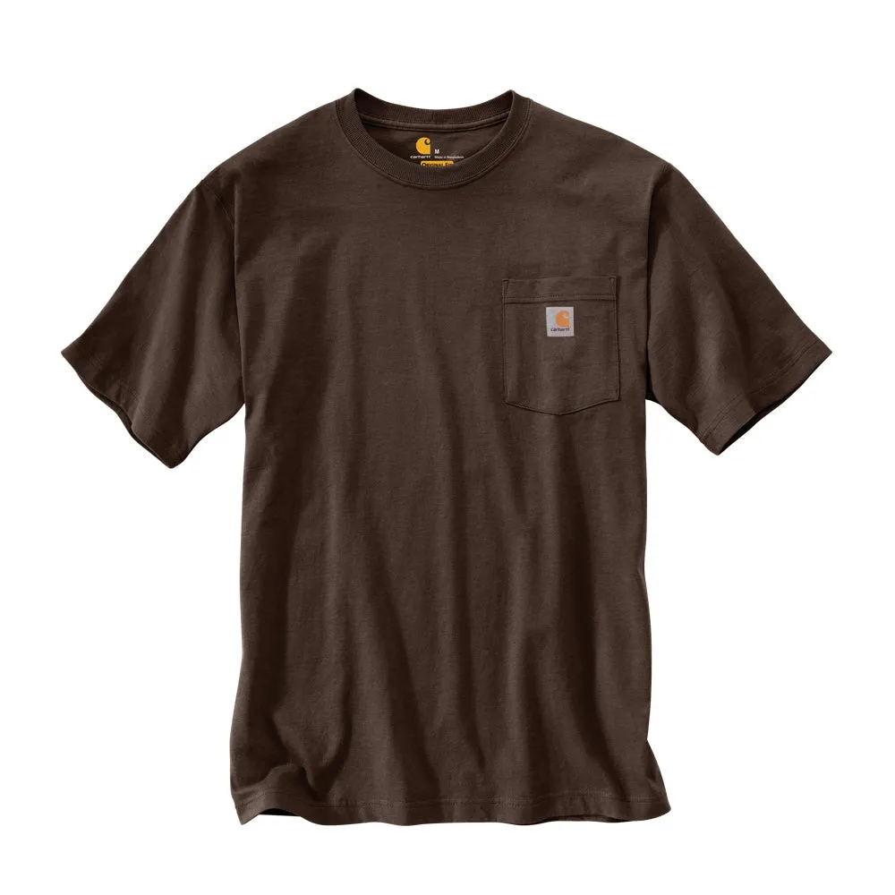 Carhartt Men's Short Sleeve Pocket T-Shirt_Dark Brown sold by Work World product image thumbnail 2