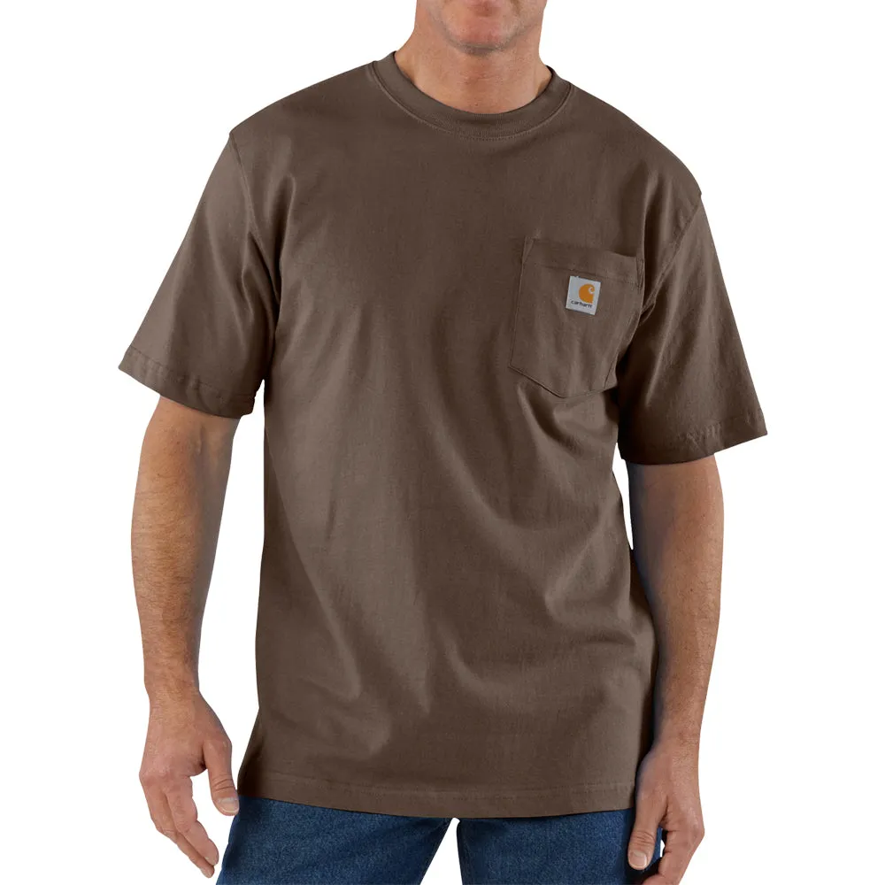 Carhartt Men's Short Sleeve Pocket T-Shirt_Dark Brown sold by Work World