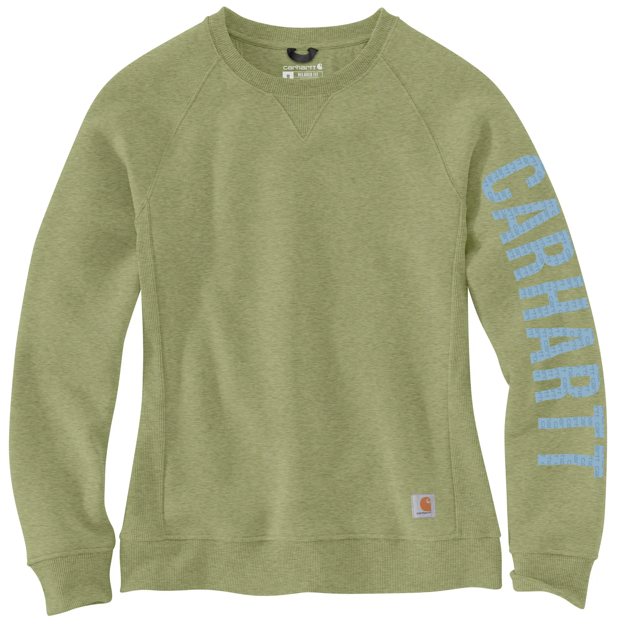 Carhartt Women's Crewneck Graphic Sweatshirt_Green Olive Heather sold by Work World product image thumbnail 2