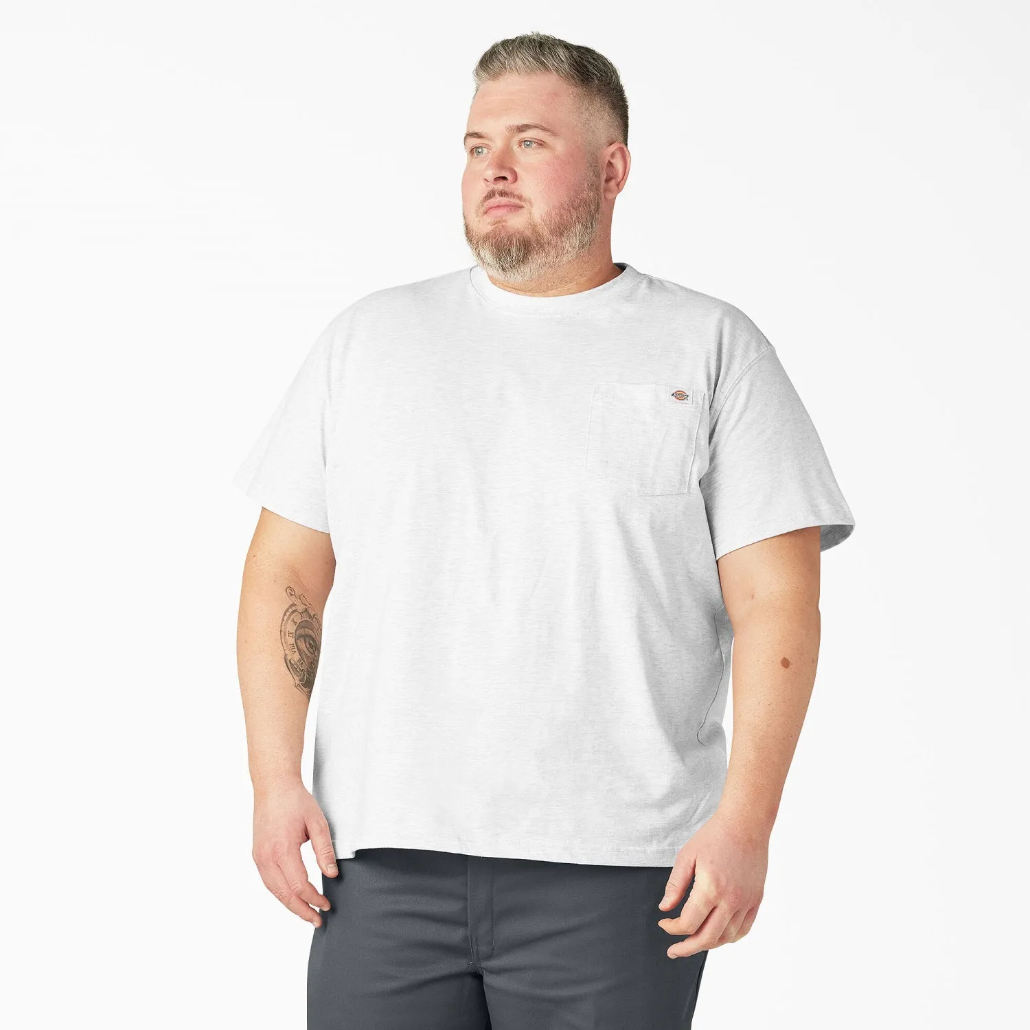 Dickies Men's Heavyweight Short Sleeve Pocket T-Shirt_Ash Gray sold by Work World product image thumbnail 4