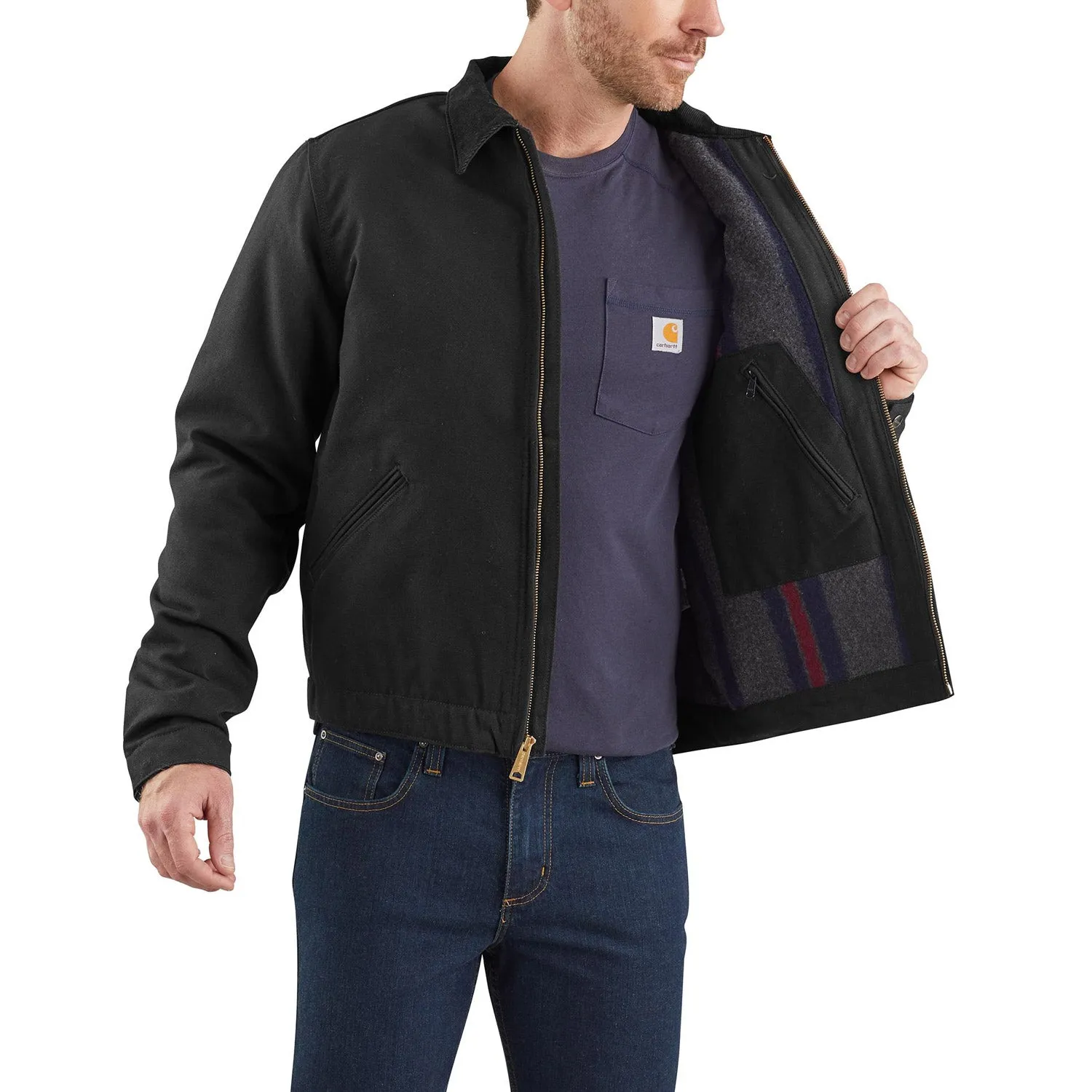 Carhartt Men's Relaxed Fit Blanket-Lined Detroit Jacket sold by Work World product image thumbnail 2