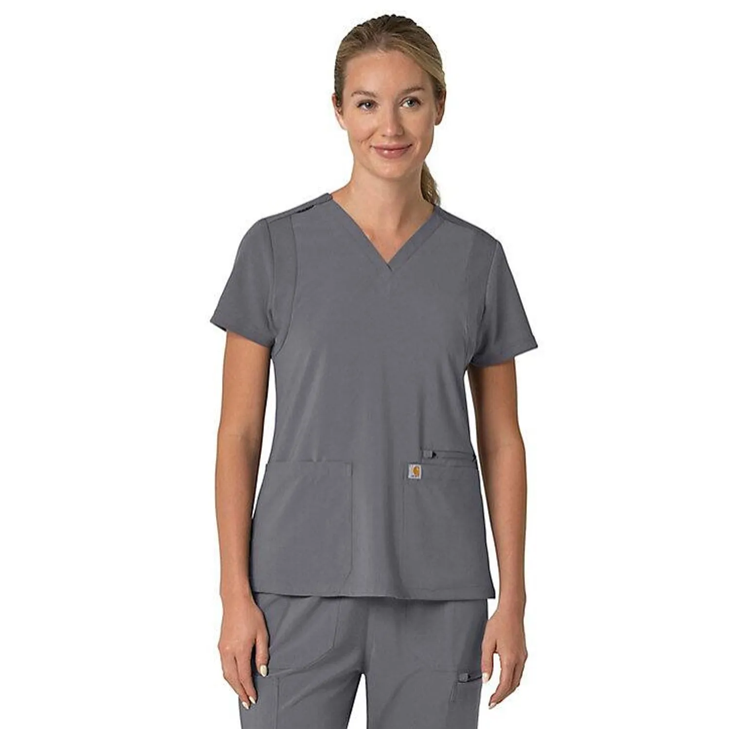 Carhartt Women's Force Flex Panel V-Neck Scrub Top sold by Work World product image thumbnail 5