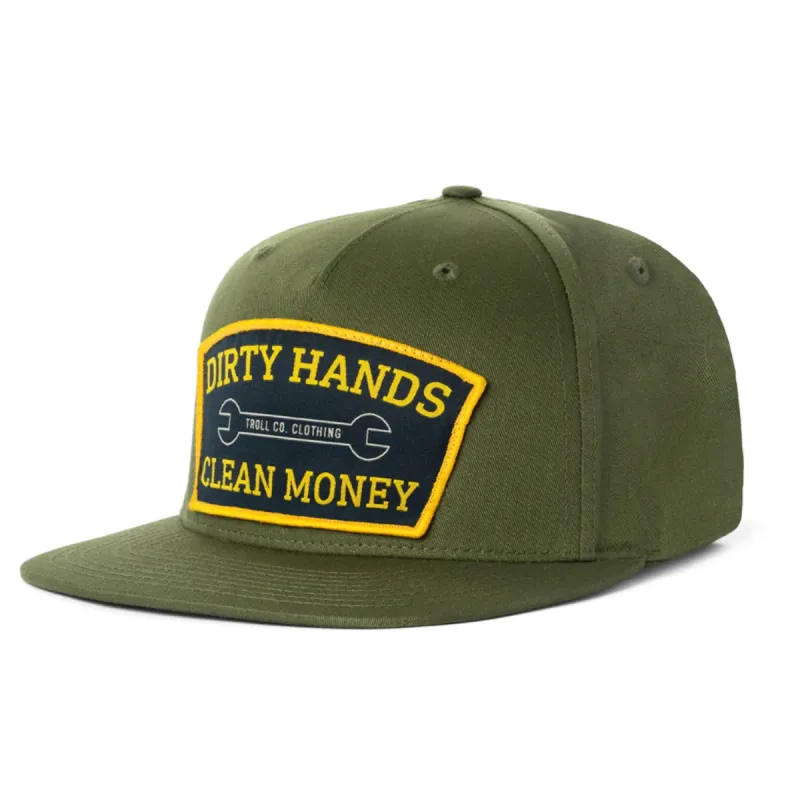 Troll Co. Stalwart "Dirty Hands Clean Money" Patch Snapback Hat sold by Work World