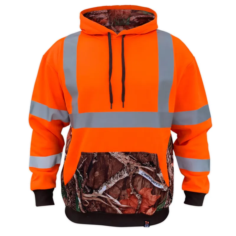 SafetyShirtz Men's SS360° Class 3 Deepwoods™ Hoodie_Orange sold by Work World