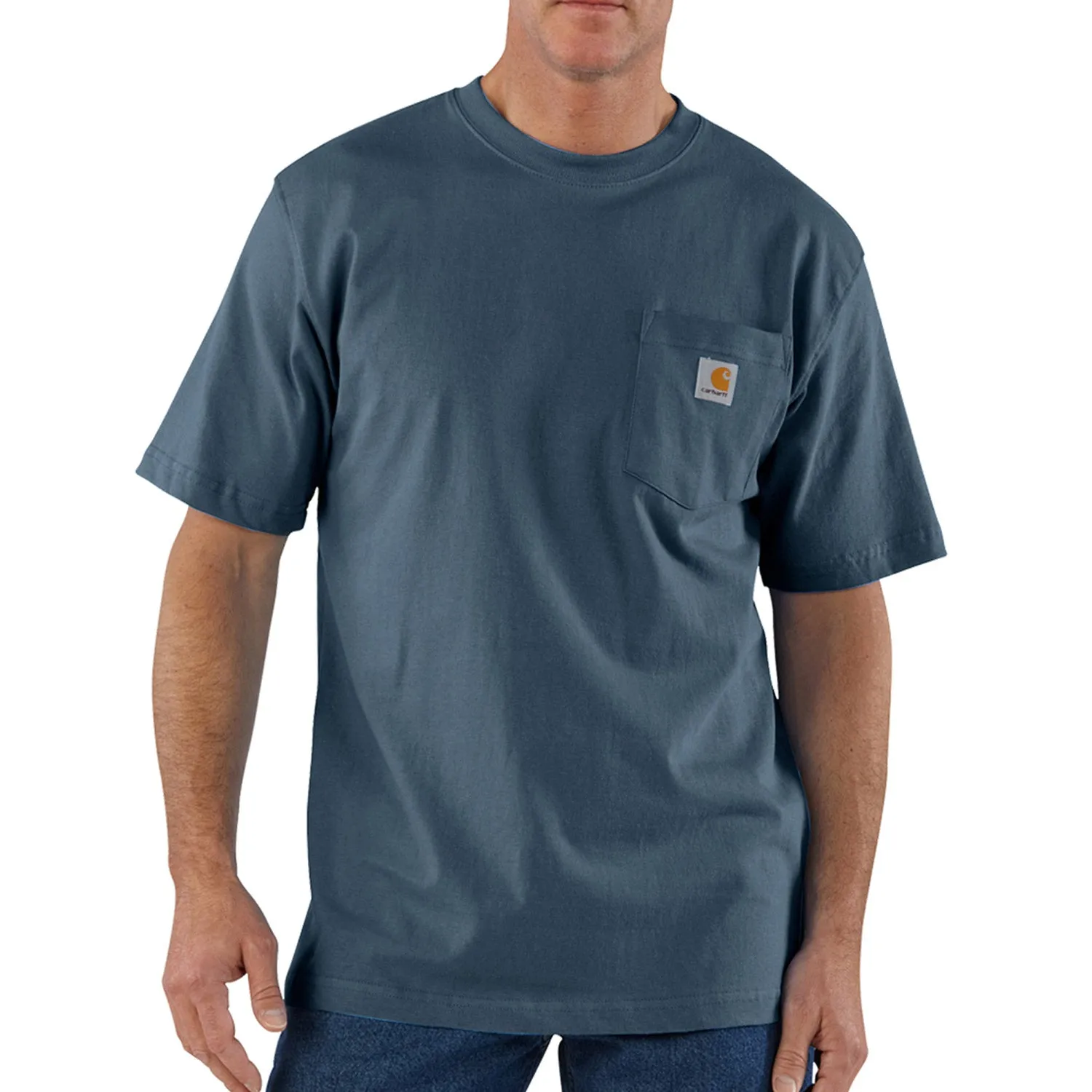 Carhartt Men's Short Sleeve Pocket T-Shirt_Bluestone sold by Work World
