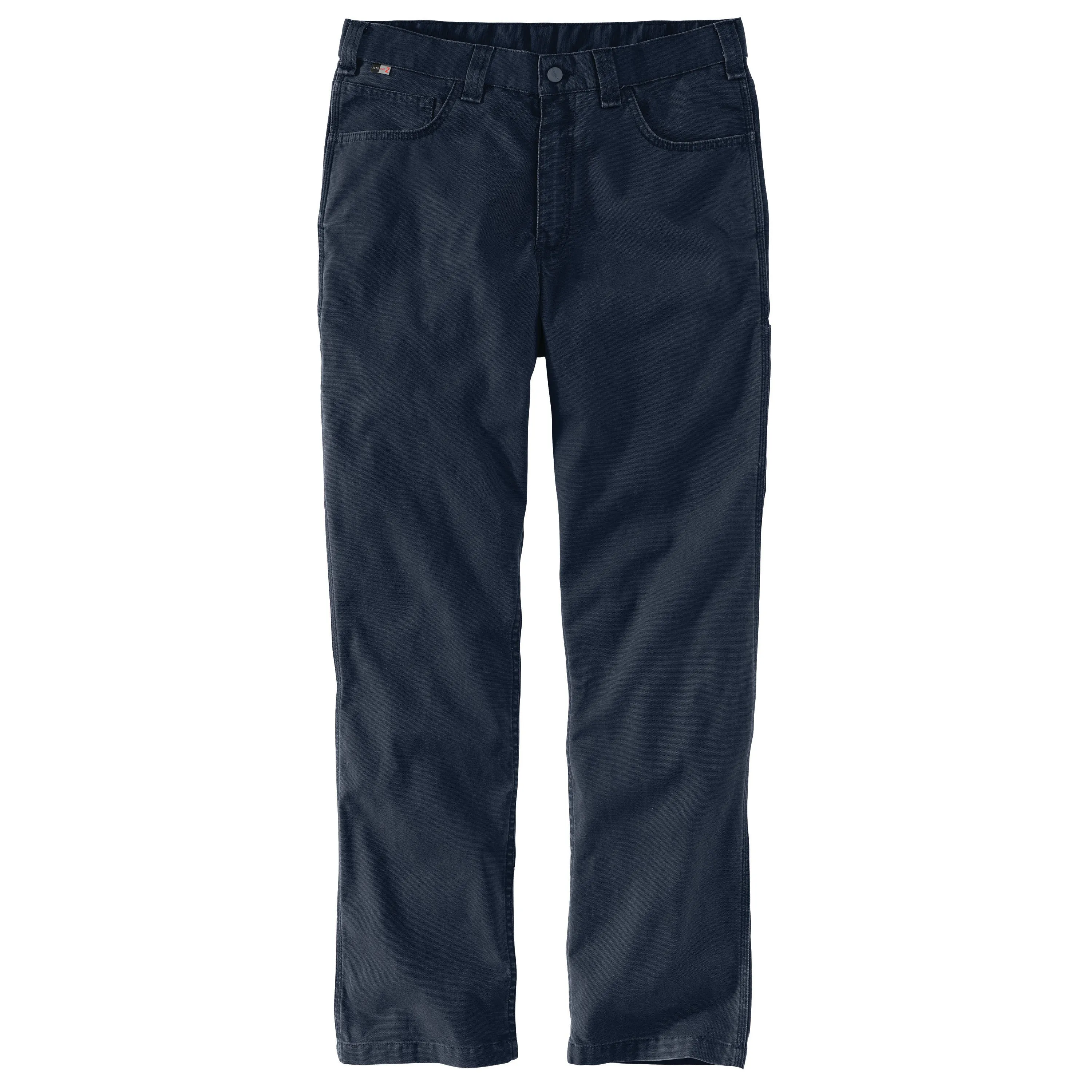 Carhartt Men's Flame Resistant Rugged Flex® Relaxed Fit Canvas 5-Pocket Pant_Navy sold by Work World