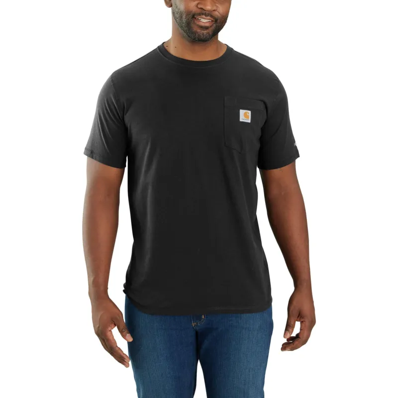 Carhartt Men's Force® Relaxed Fit Midweight Short Sleeve Pocket Tee_Black sold by Work World