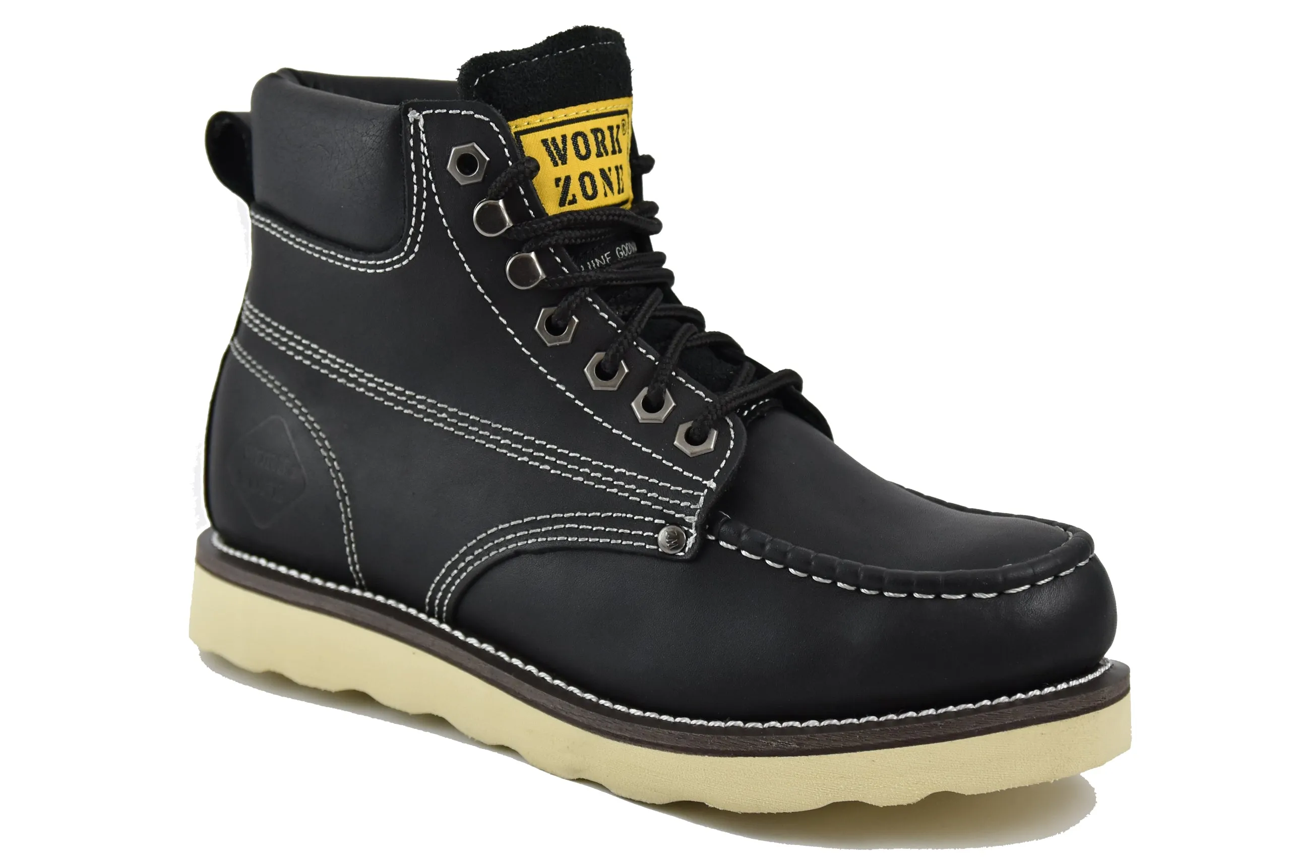 Work Zone Men's Moc-Toe 6" Soft Toe Work Boot sold by Work World