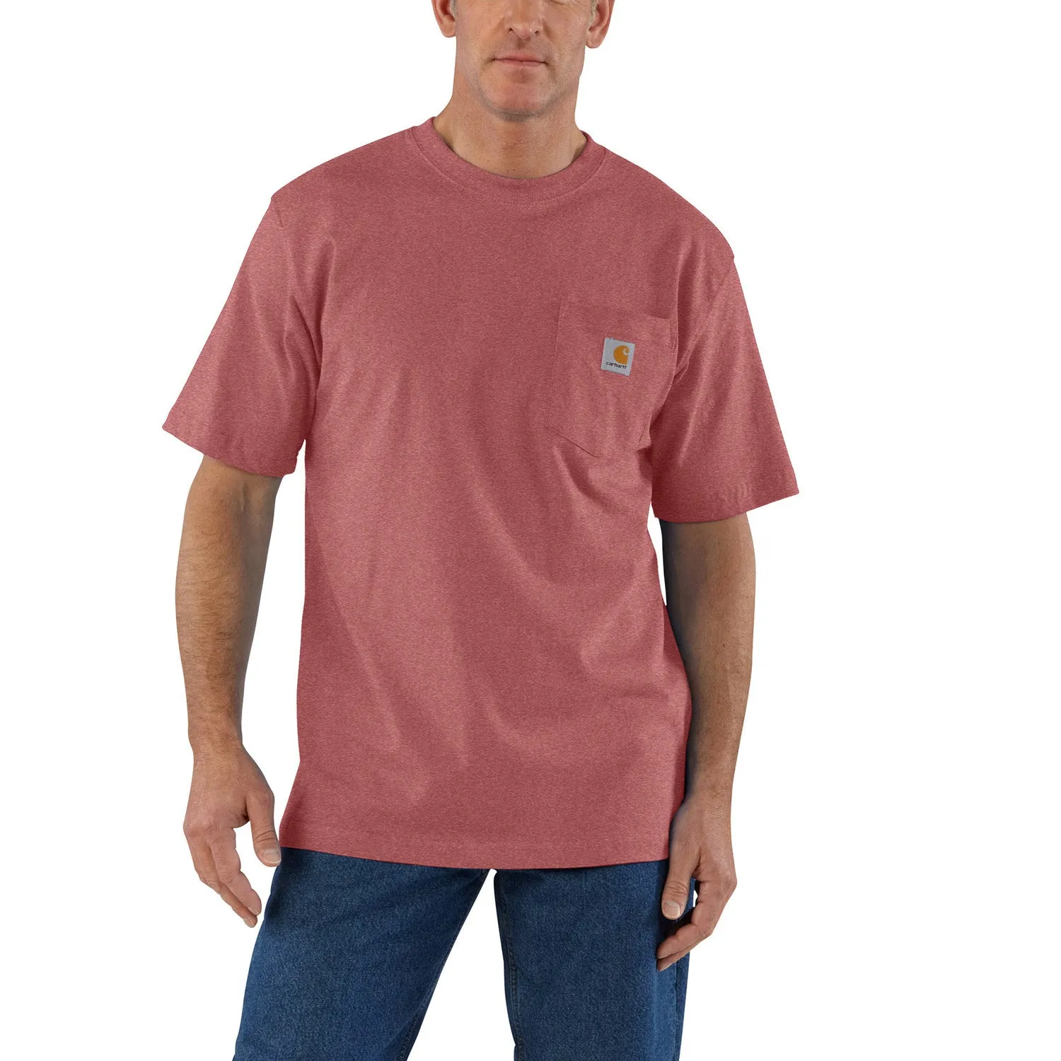Carhartt Men's Short Sleeve Pocket T-Shirt_Apple Butter Heather sold by Work World