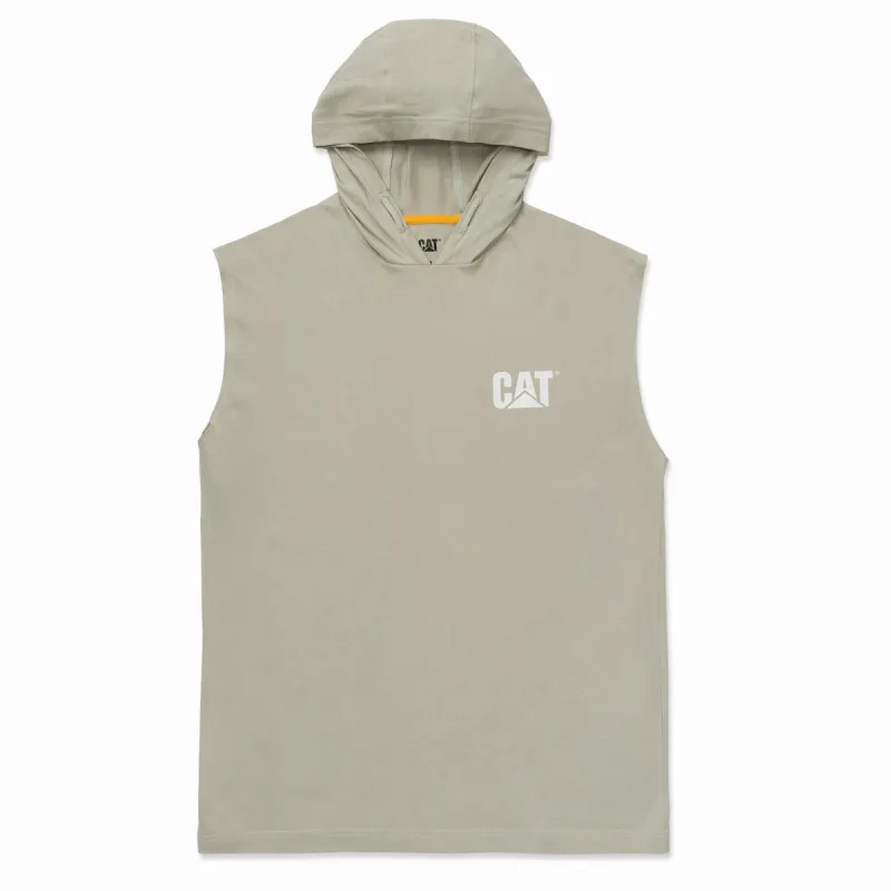 CAT Men's Hooded Sleeveless T-Shirt sold by Work World
