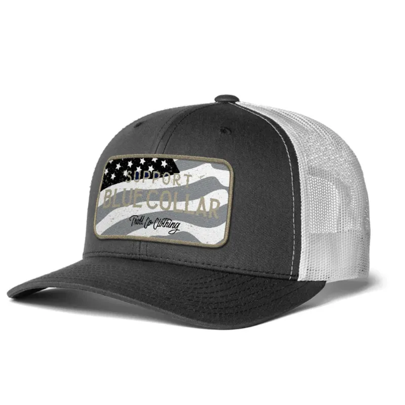 Troll Co. Fortify "Support Blue Collar" Patch Snapback Cap sold by Work World