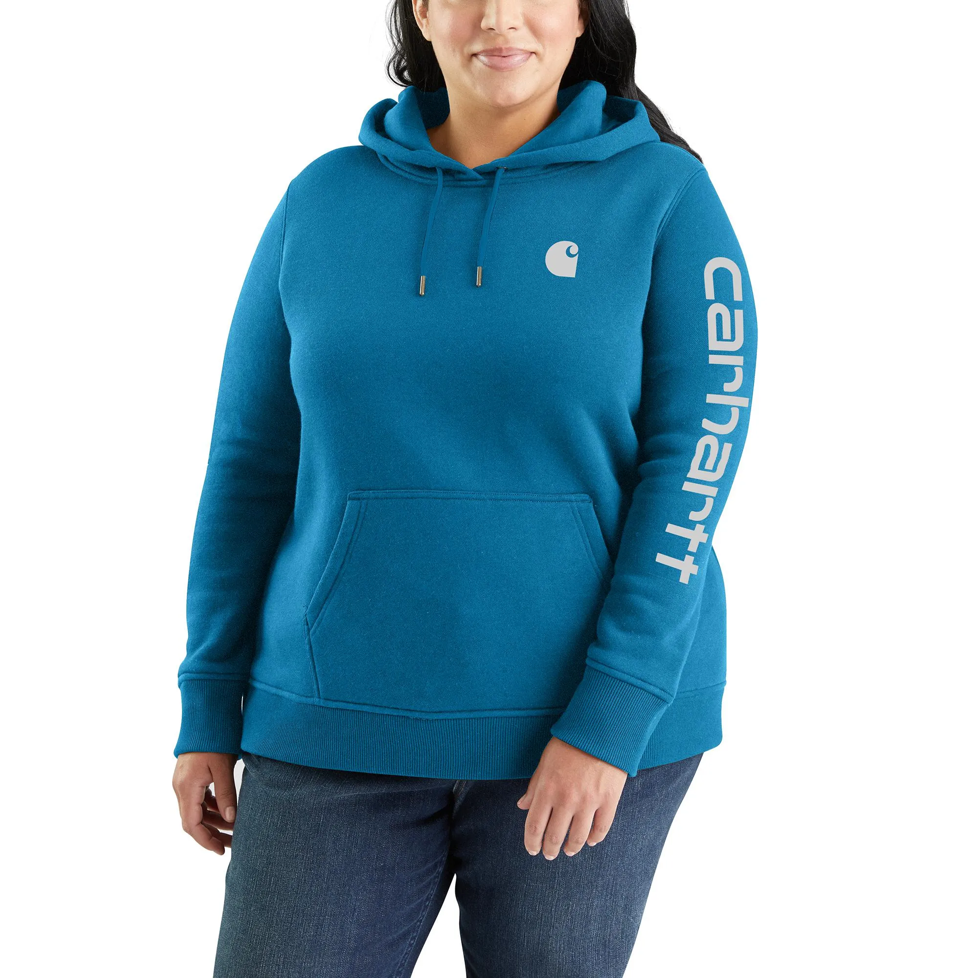 Carhartt Women's Clarksburg Graphic Sleeve Hoodie_Marine Blue sold by Work World product image thumbnail 3