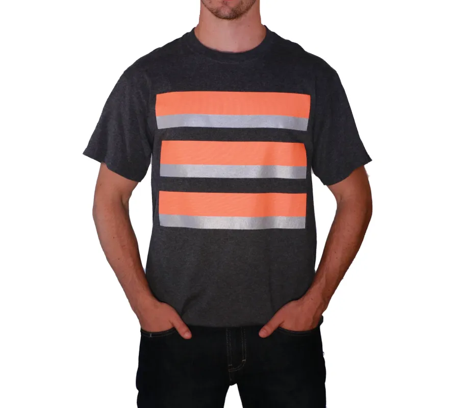 Whistle Workwear Safety Short Sleeve T-Shirt_Heather Charcoal Grey sold by Work World