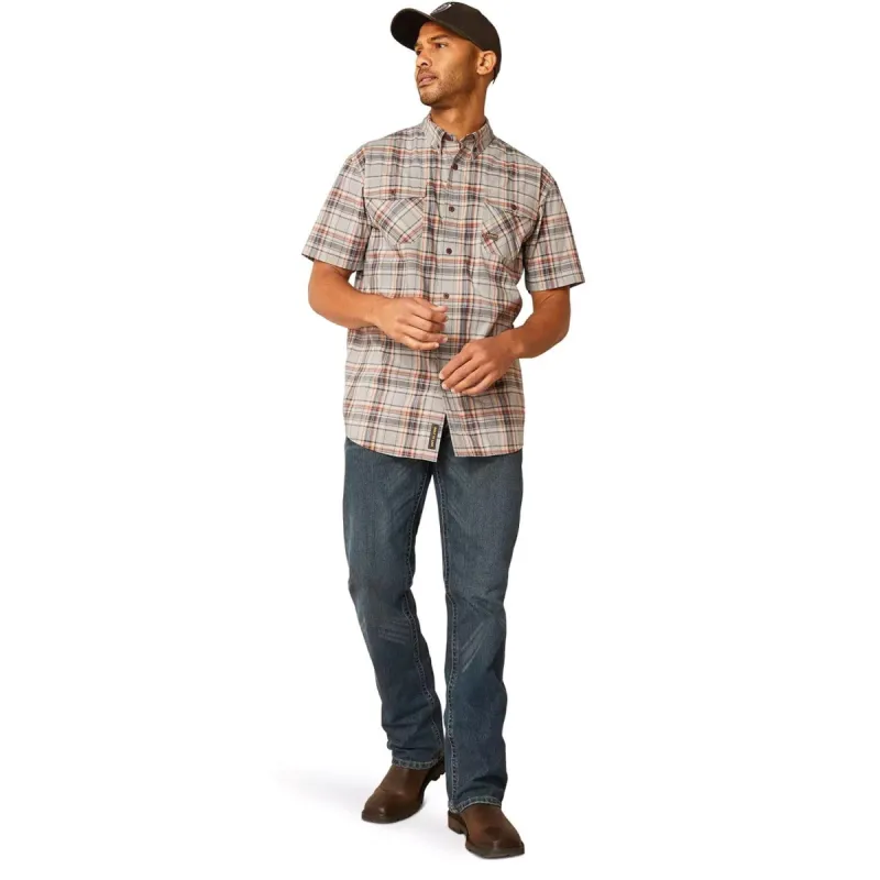 Ariat Men's Rebar® Made Tough Button-Down Short Sleeve Work Shirt sold by Work World