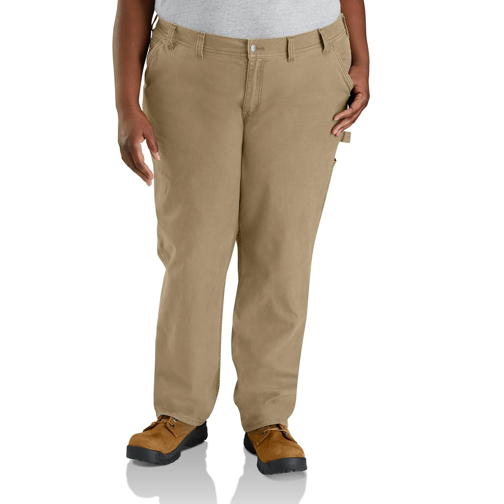 Carhartt Women's Rugged Flex® Loose Fit Crawford Pant_Dark Khaki sold by Work World