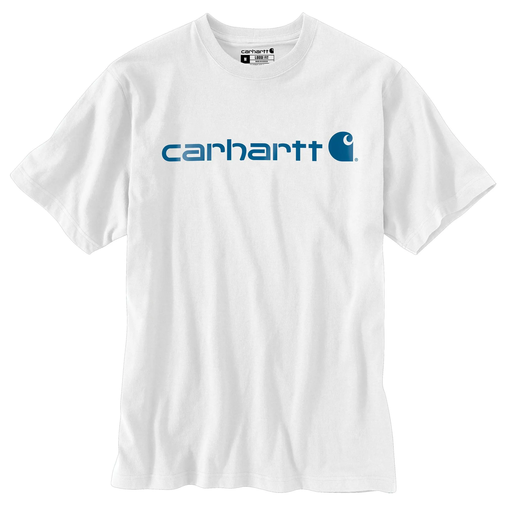 Carhartt Men's Signature Logo Short Sleeve T-Shirt_White sold by Work World