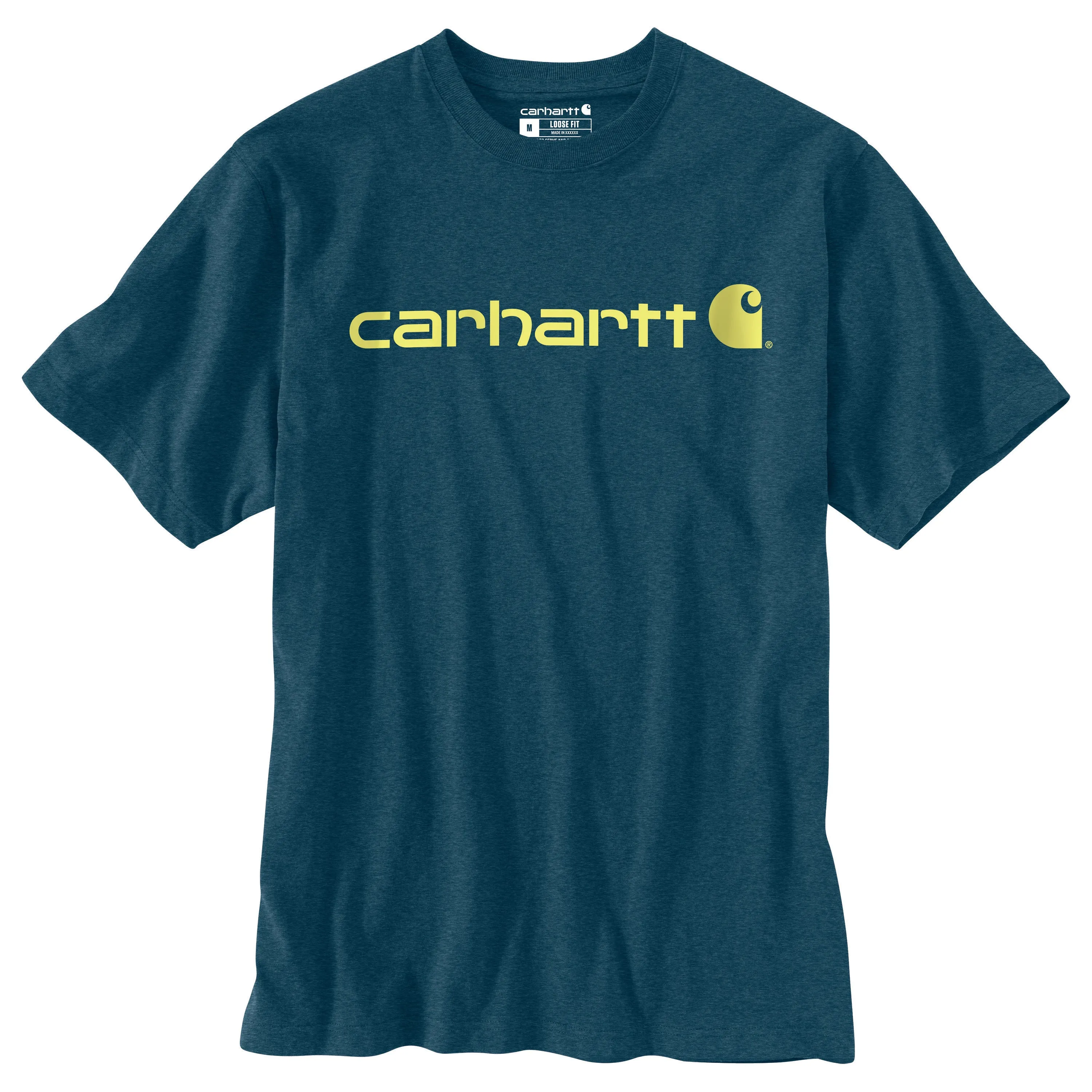 Carhartt Men's Signature Logo Short Sleeve T-Shirt_Night Blue Heather sold by Work World product image thumbnail 2