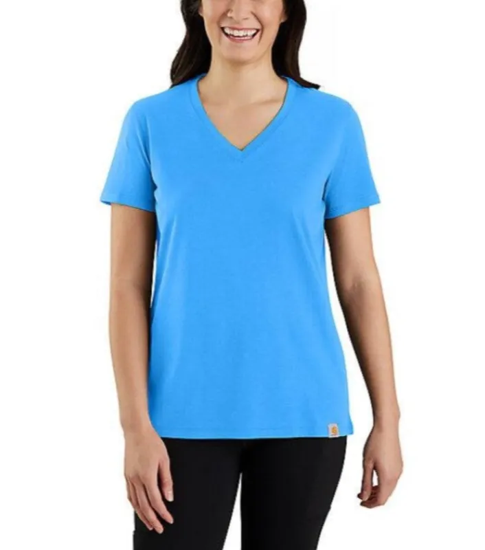 Carhartt Women's TENCEL Relaxed Fit Short Sleeve V-Neck T-Shirt sold by Work World