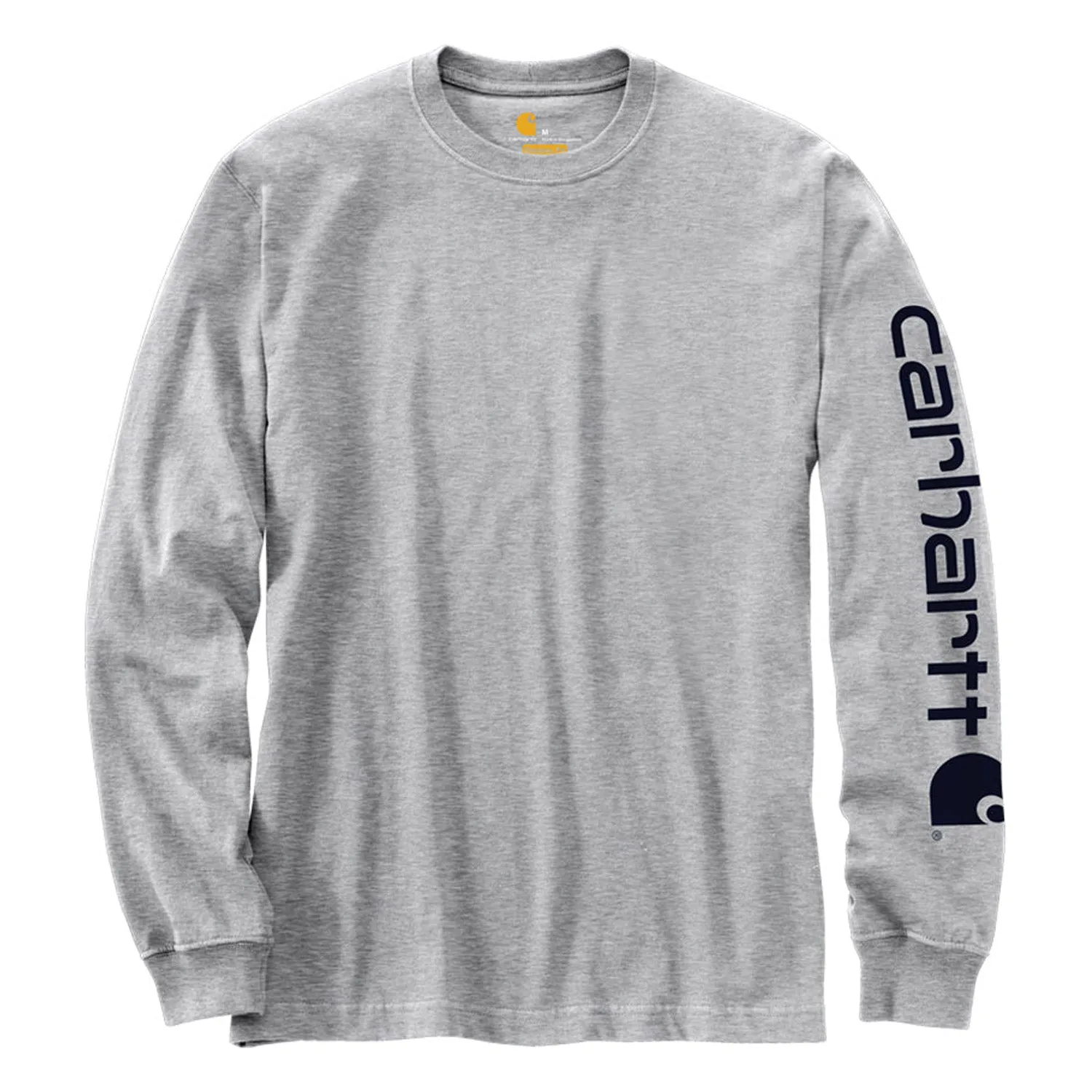 Carhartt Men's Signature Logo Long Sleeve T-Shirt_Heather Grey sold by Work World product image thumbnail 2