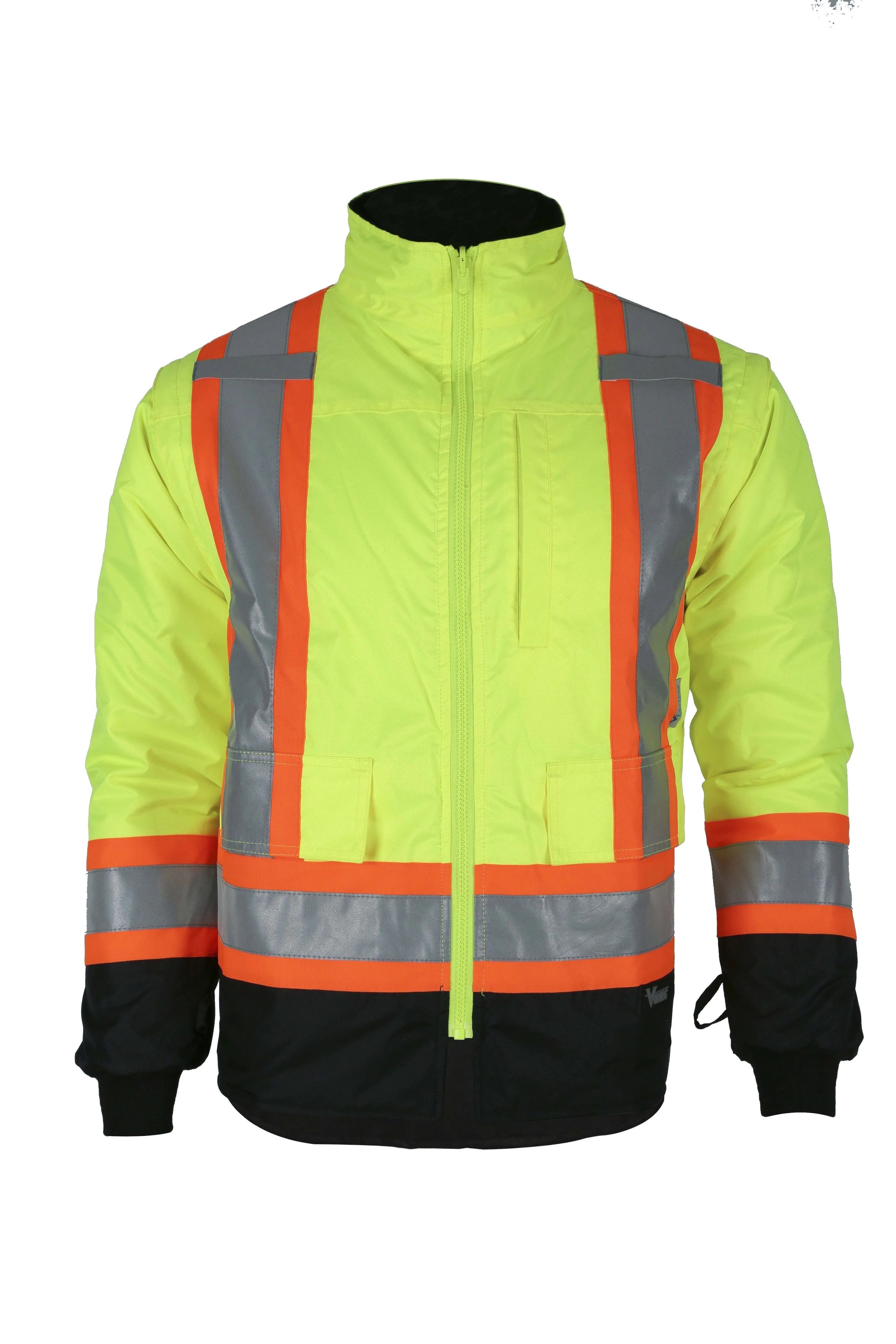 Viking Men's Handyman® Waterproof Class 1 Hi-Vis 7-in-1 Rain Jacket_Hi-Vis Green sold by Work World
