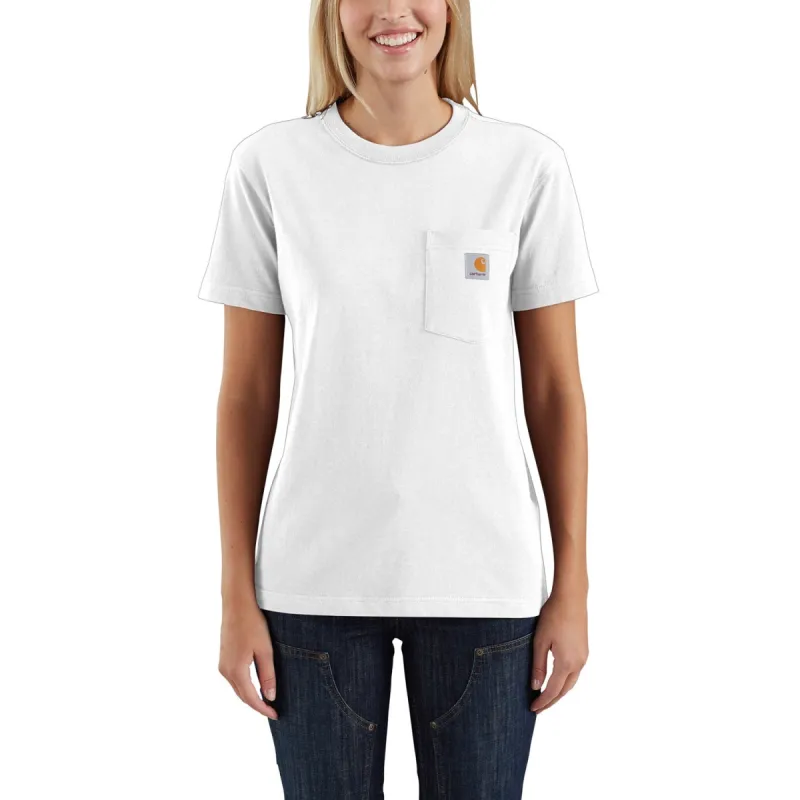 Carhartt Women's Short Sleeve Pocket T-Shirt_White sold by Work World