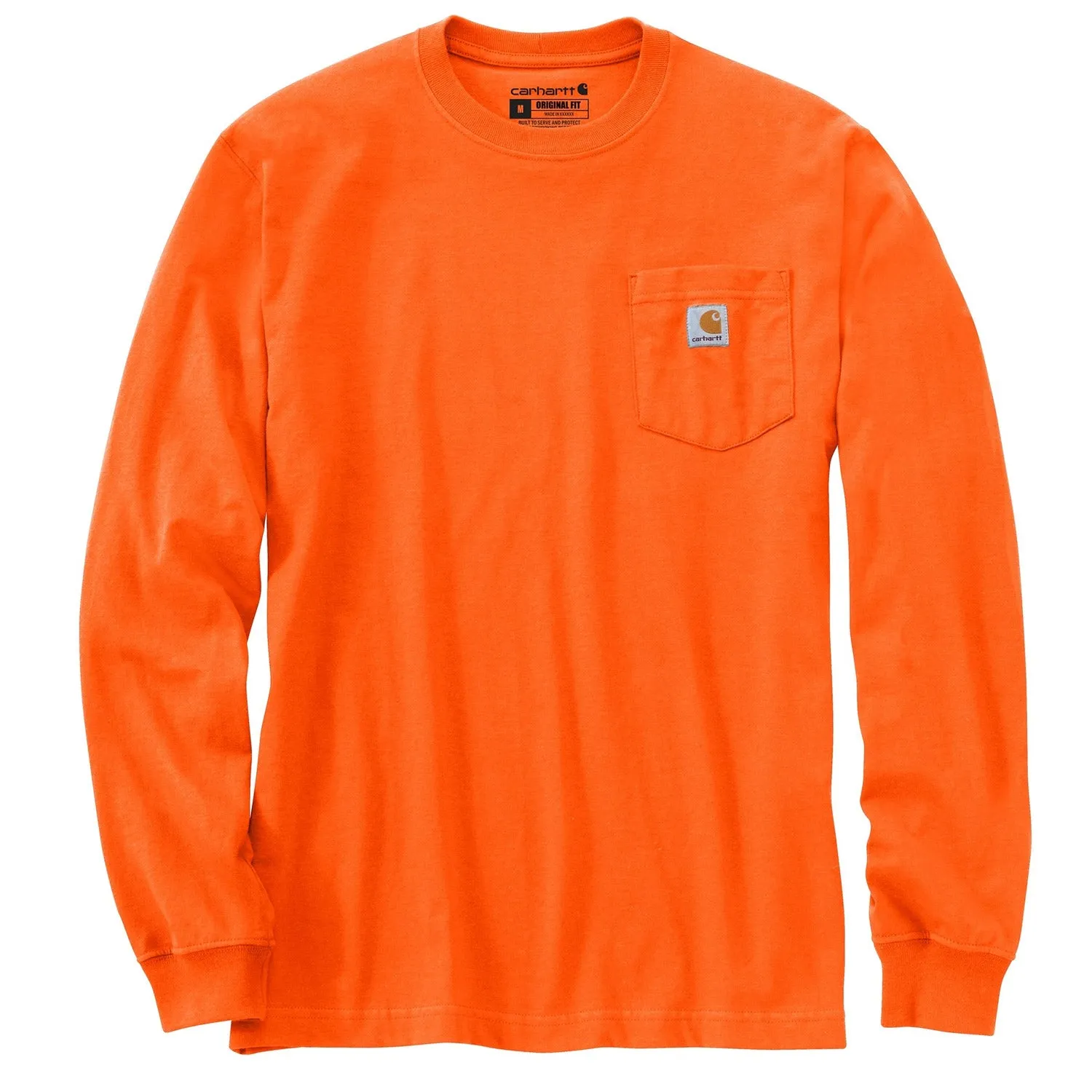 Carhartt Men's Long Sleeve Pocket T-Shirt_Brite Orange sold by Work World product image thumbnail 2
