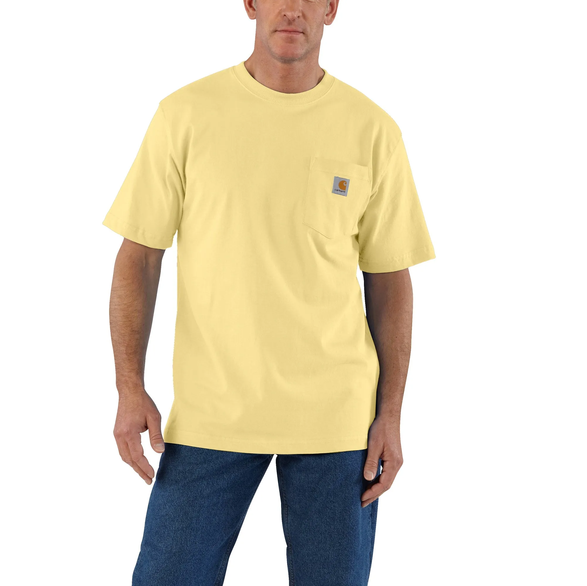 Carhartt Men's Short Sleeve Pocket T-Shirt_Pale Sun sold by Work World