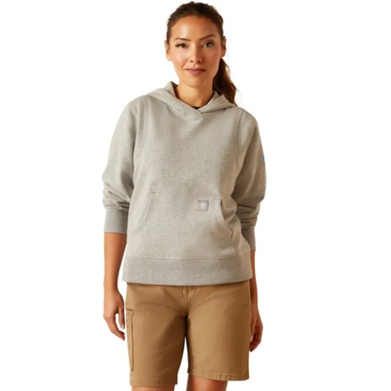Ariat Women's Rebar Lightweight Cropped Logo Sleeve Hoodie sold by Work World