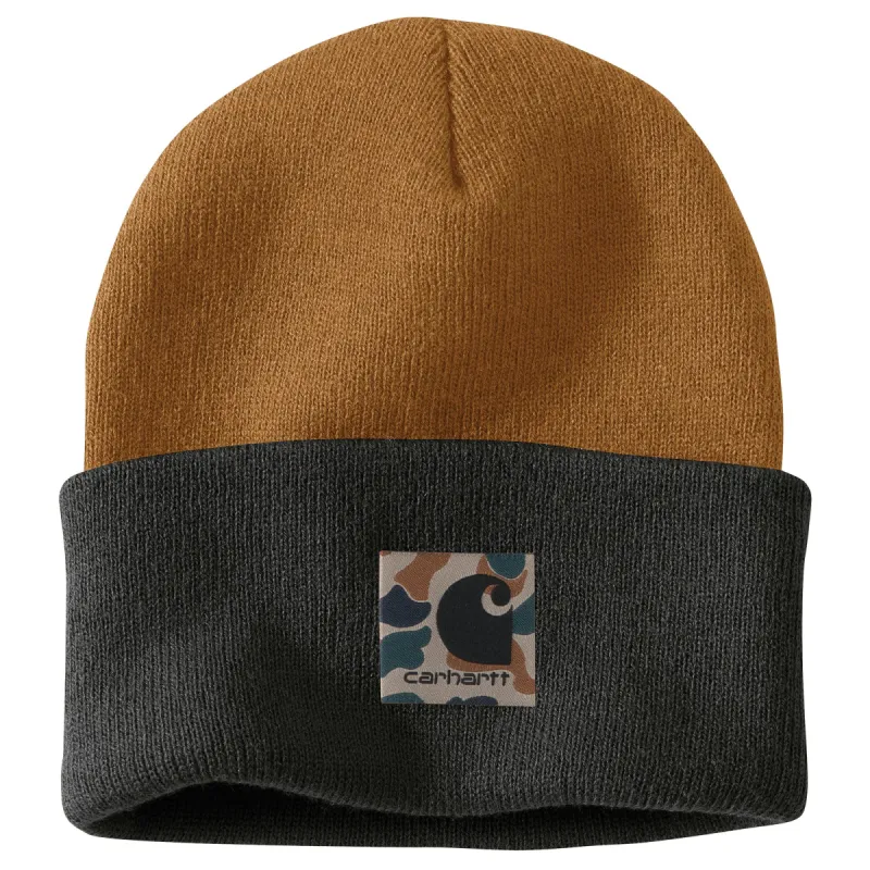 Carhartt Knit Camo Patch Beanie sold by Work World