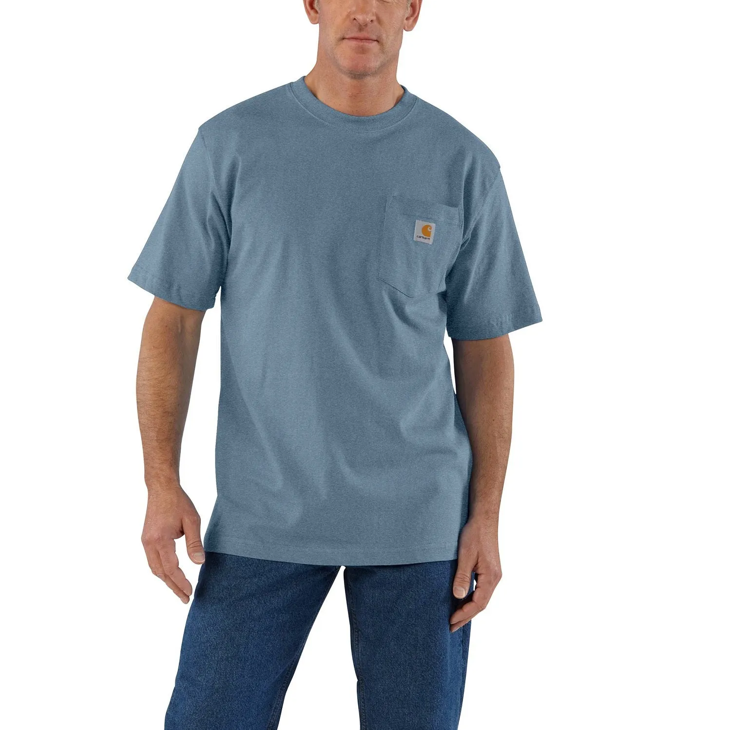Carhartt Men's Short Sleeve Pocket T-Shirt_Thundercloud Heather sold by Work World