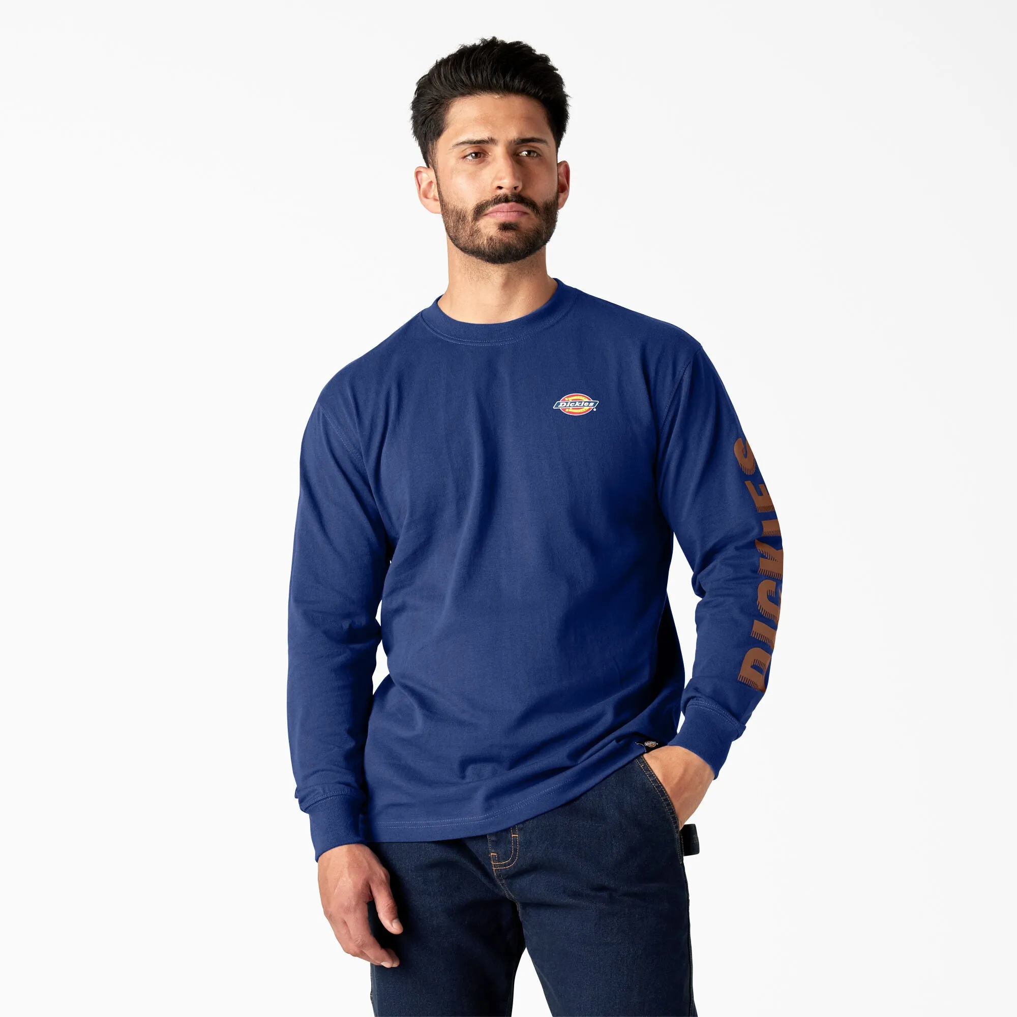 Dickies Men's Graphic Crewneck Long Sleeve T-Shirt sold by Work World