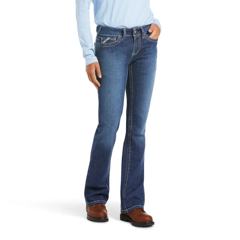 Ariat Women's FR Mid Rise Boot Cut Jean sold by Work World