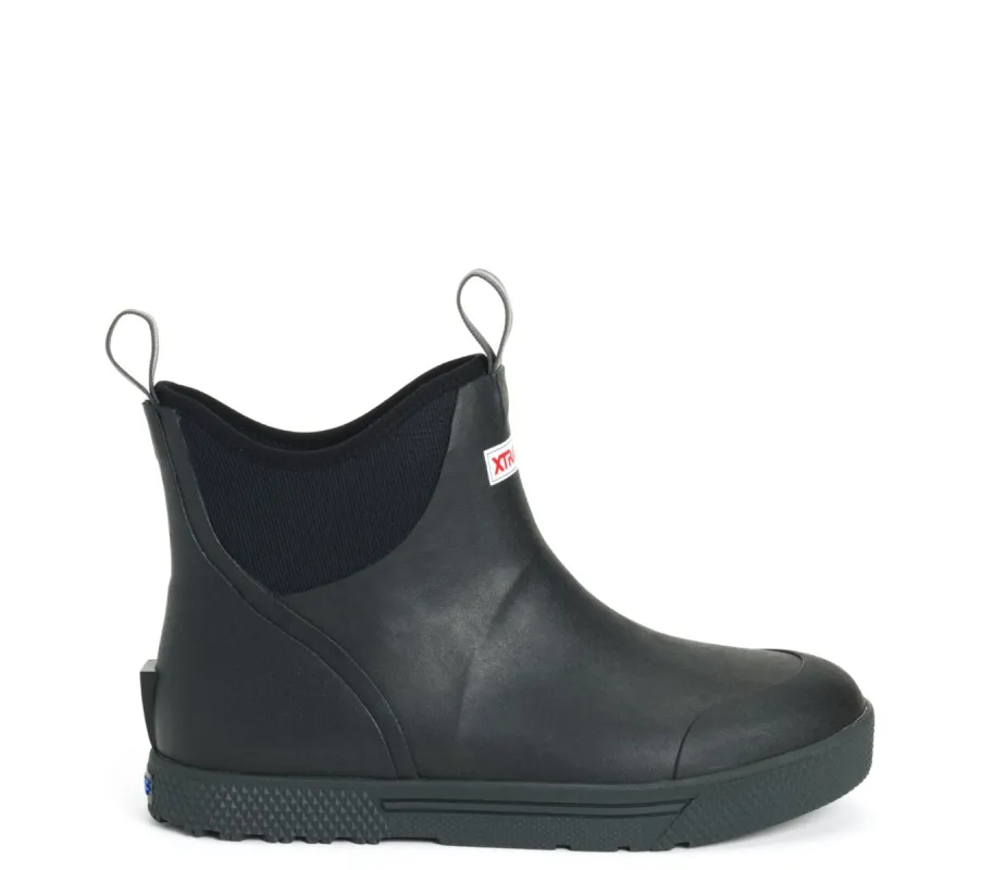 XTRATUF® Men's Wheelhouse 6" Waterproof Ankle Deck Boot_Black made by XTRATUF