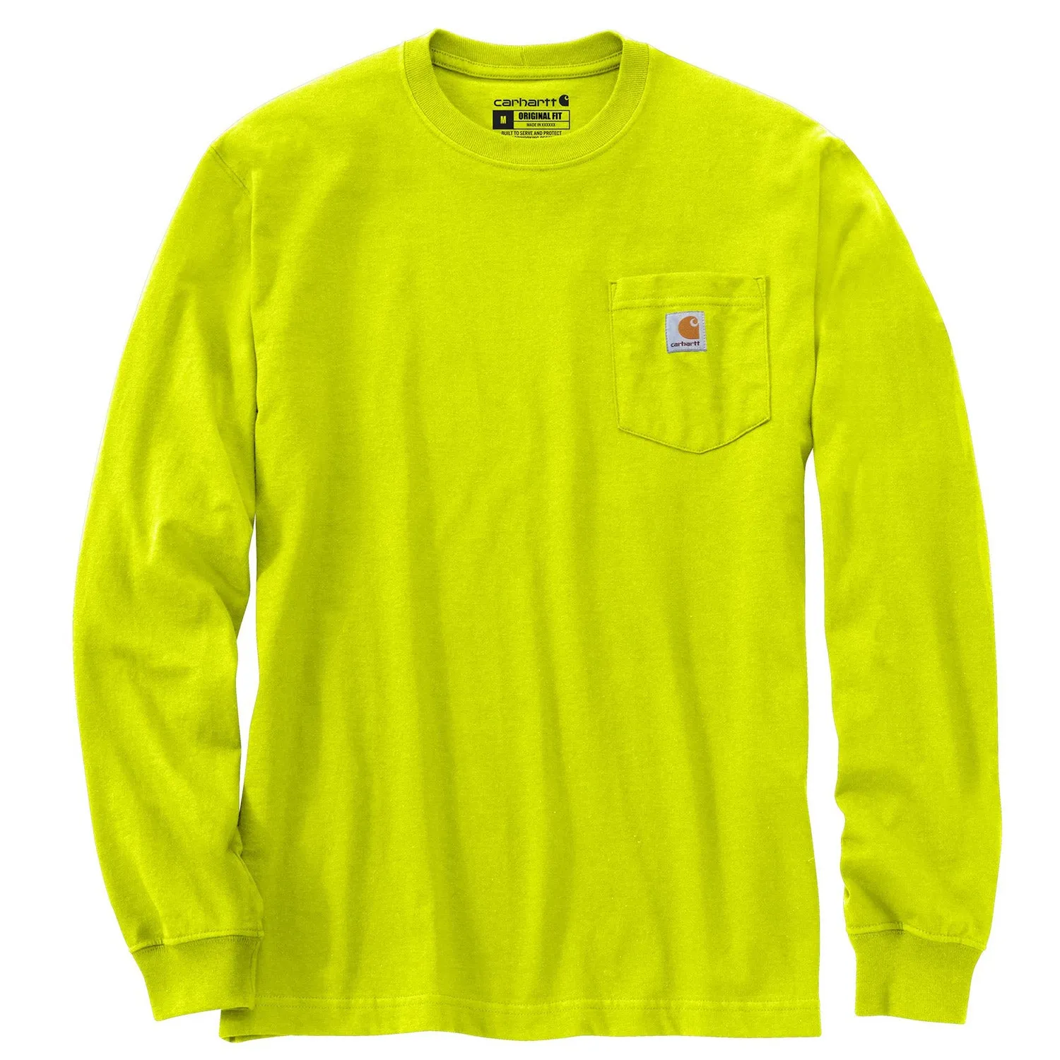 Carhartt Men's Long Sleeve Pocket T-Shirt_Brite Lime sold by Work World