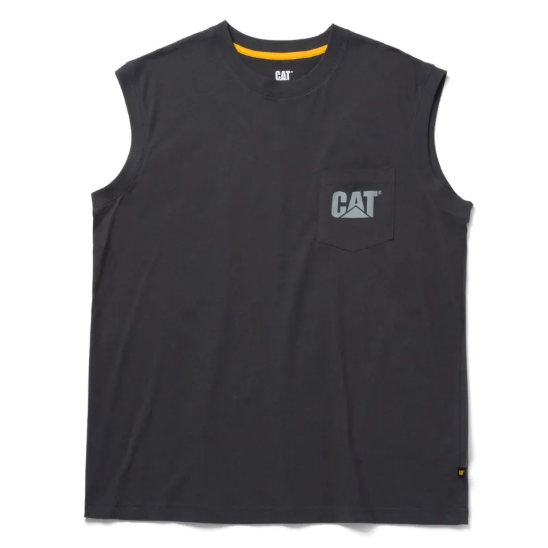 CAT Men's Trademark Sleeveless Pocket Tee sold by Work World