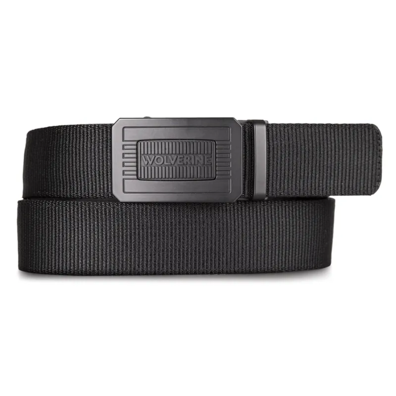Wolverine Men's Ratchet Engraved Logo Buckle 1.5" Belt sold by Work World