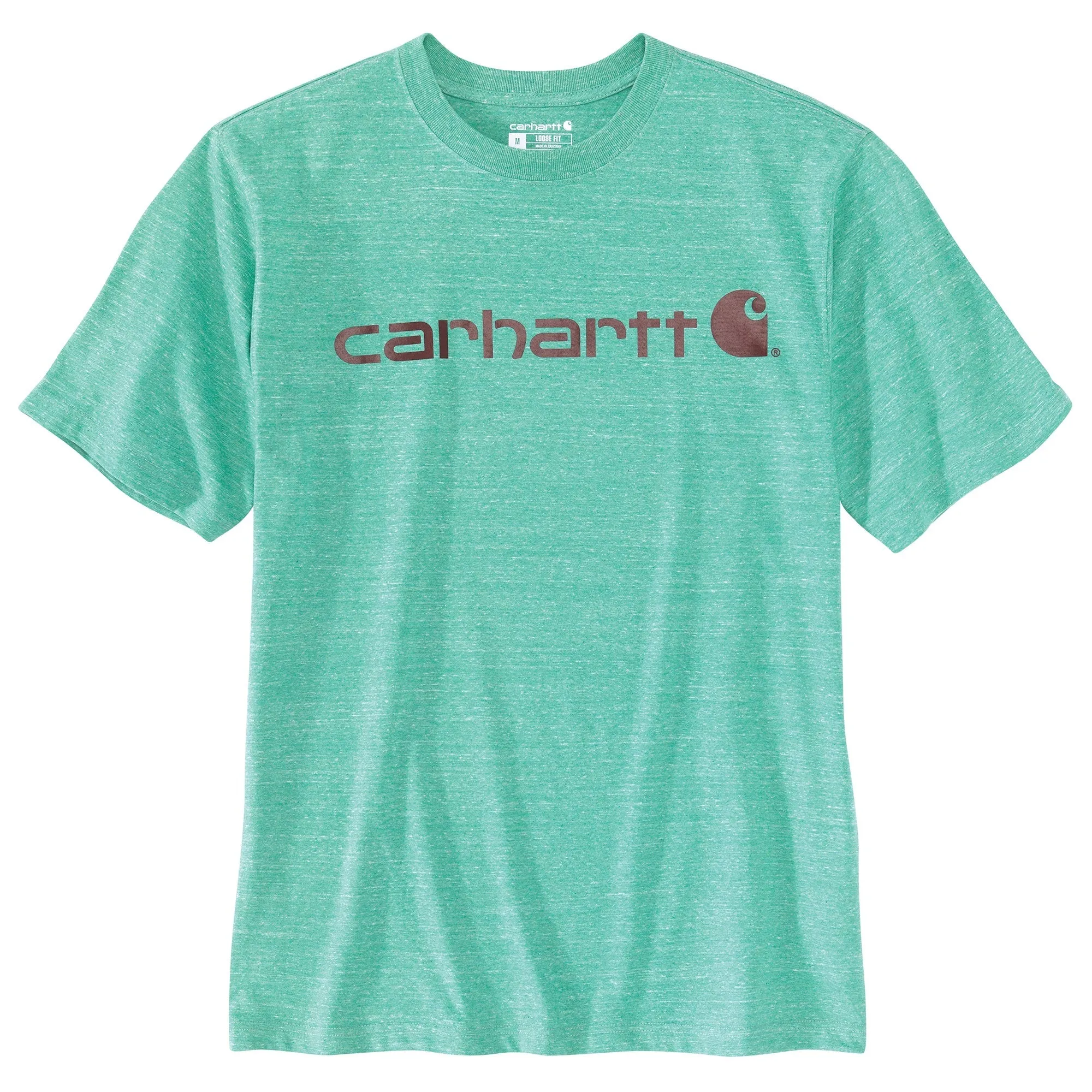 Carhartt Men's Signature Logo Short Sleeve T-Shirt_Sea Green Snow Heather sold by Work World product image thumbnail 2