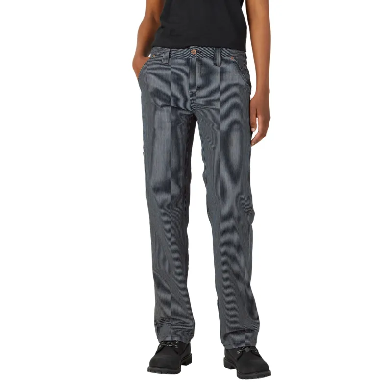 Dickies Women's FLEX Relaxed Fit Hickory Stripe Carpenter Pants sold by Work World