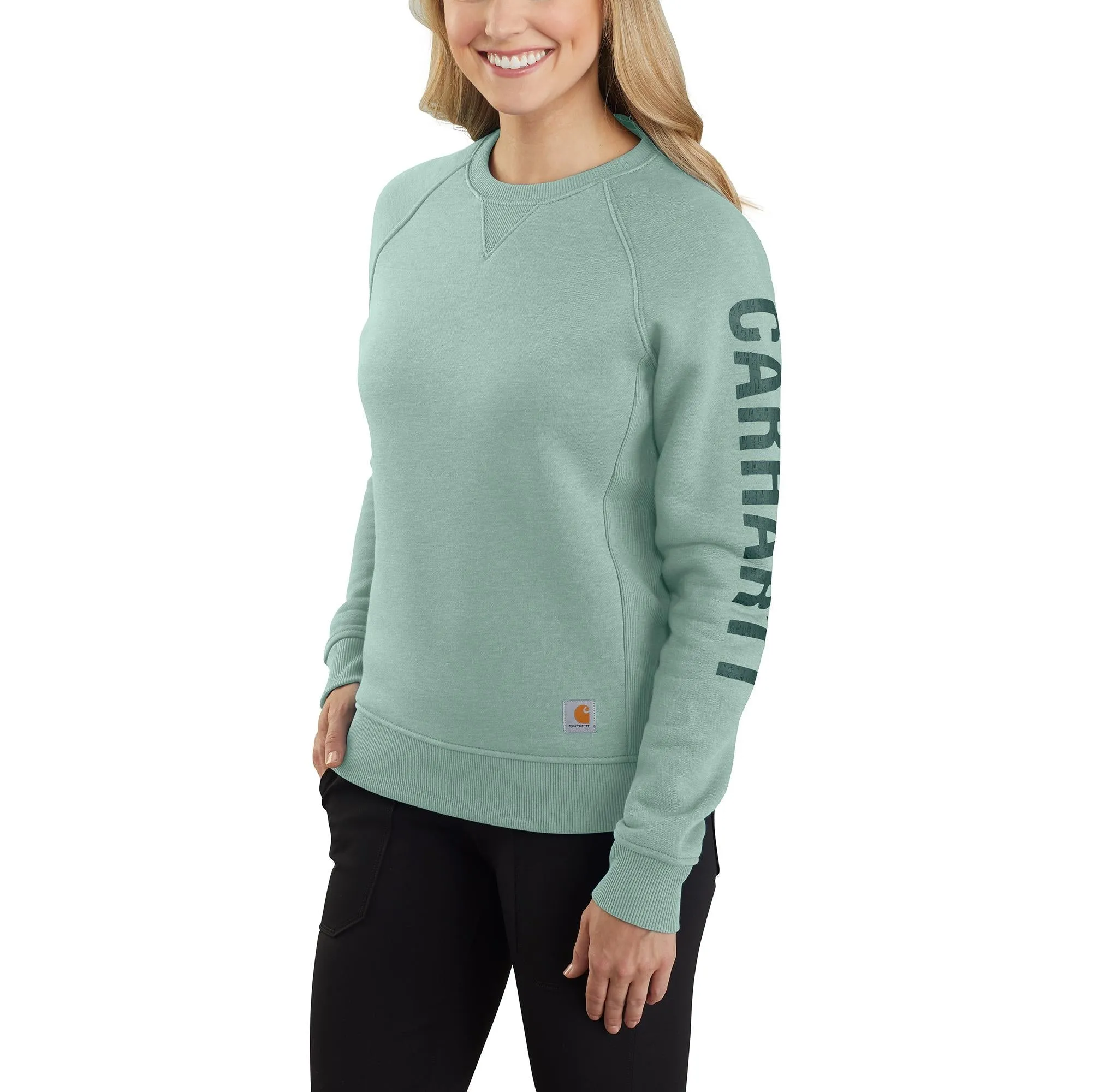 Carhartt Women's Crewneck Graphic Sweatshirt_Succulent Heather sold by Work World