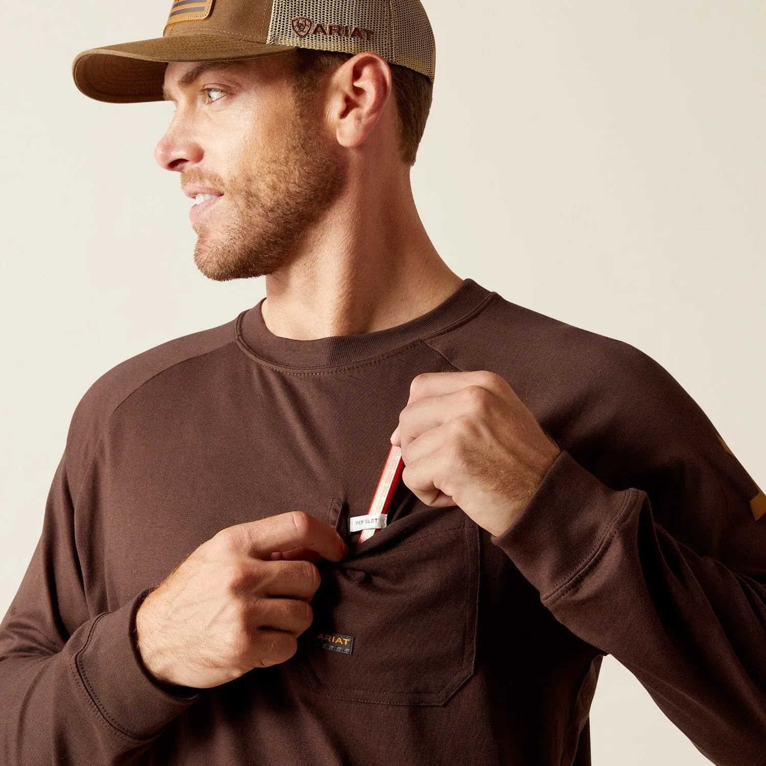 Ariat Men's Rebar Cotton Strong Graphic Long Sleeve T-Shirt sold by Work World product image thumbnail 2