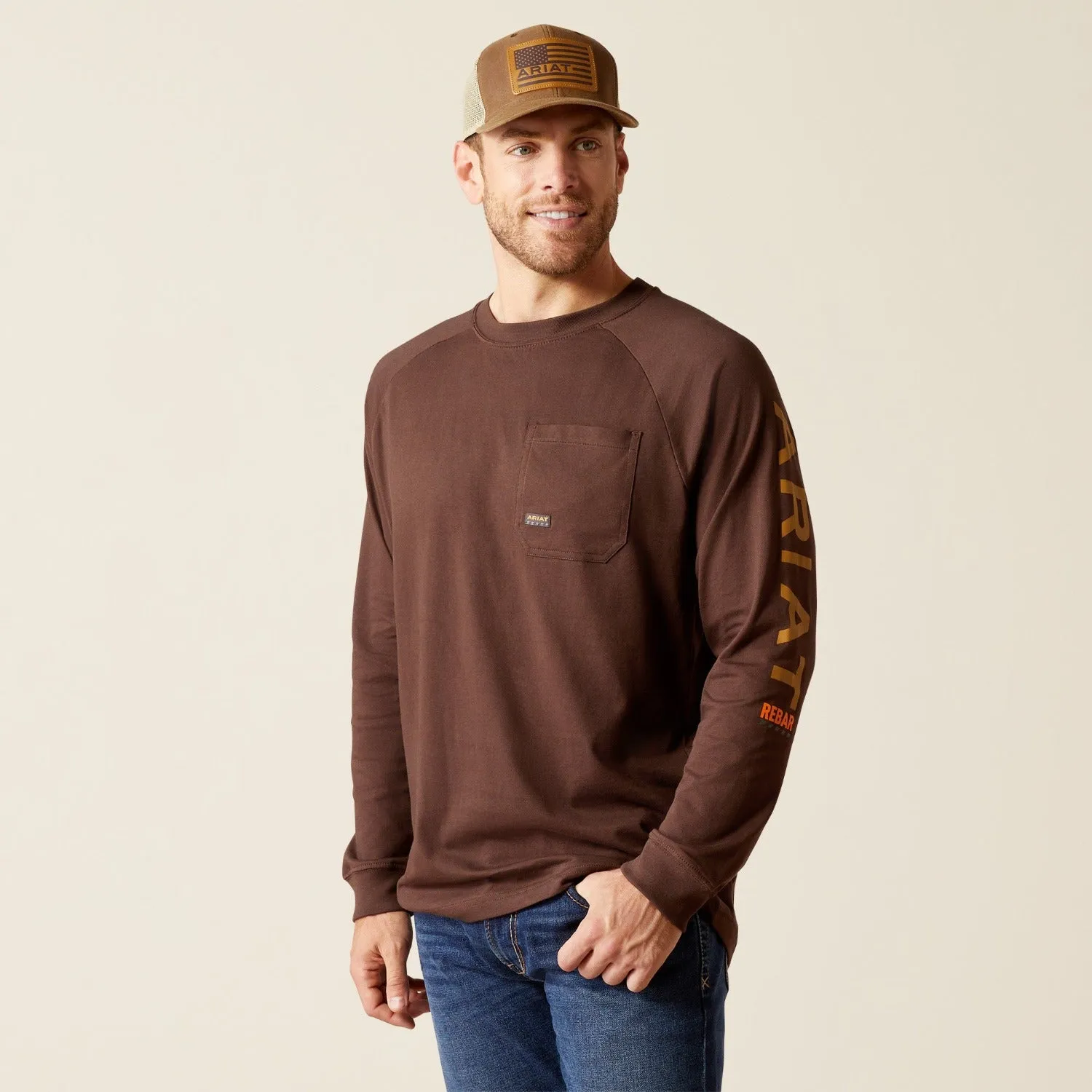 Ariat Men's Rebar Cotton Strong Graphic Long Sleeve T-Shirt sold by Work World