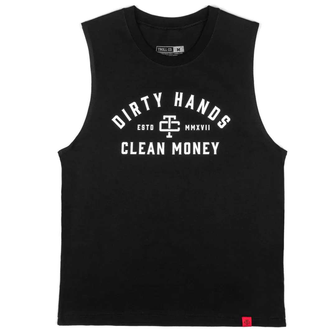Troll Co. "Dirty Hands Clean Money" Classic Muscle Tank sold by Work World