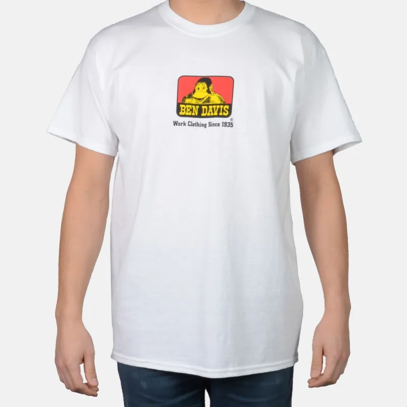 Ben Davis Men's Classic Logo Short Sleeve T-Shirt_White sold by Work World