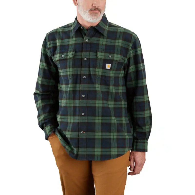 Carhartt Men's Loose Fit Heavyweight Flannel Button-Down Work Shirt sold by Work World